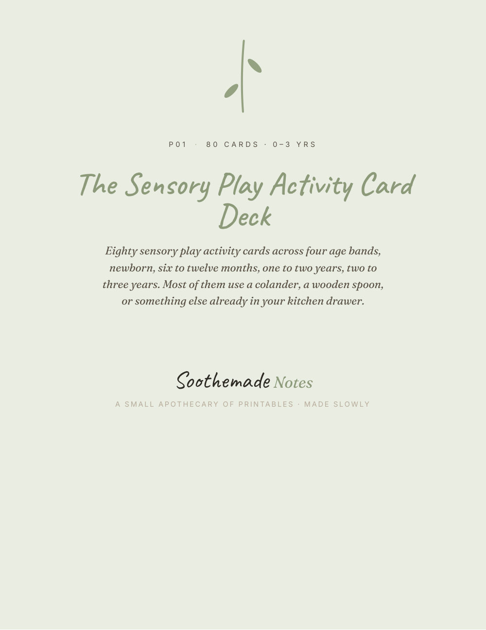 Cover page of Baby Sensory Play Cards: 80 Activities for 0 to 3, Most Using What's in Your Kitchen