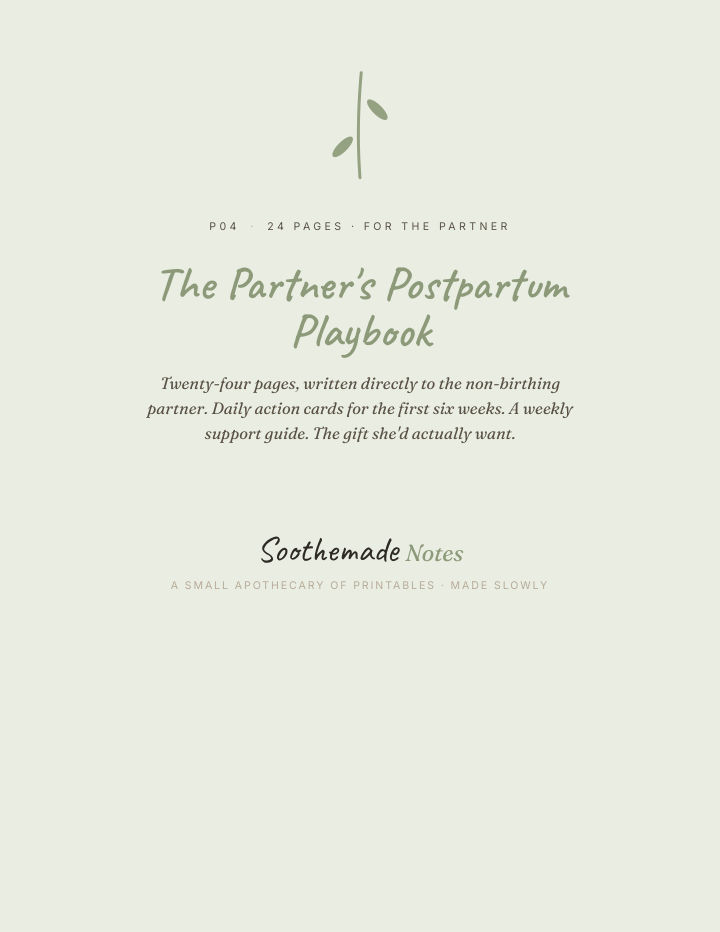 Page 1 of The Partner's Postpartum Playbook: How to Help in the First Weeks
