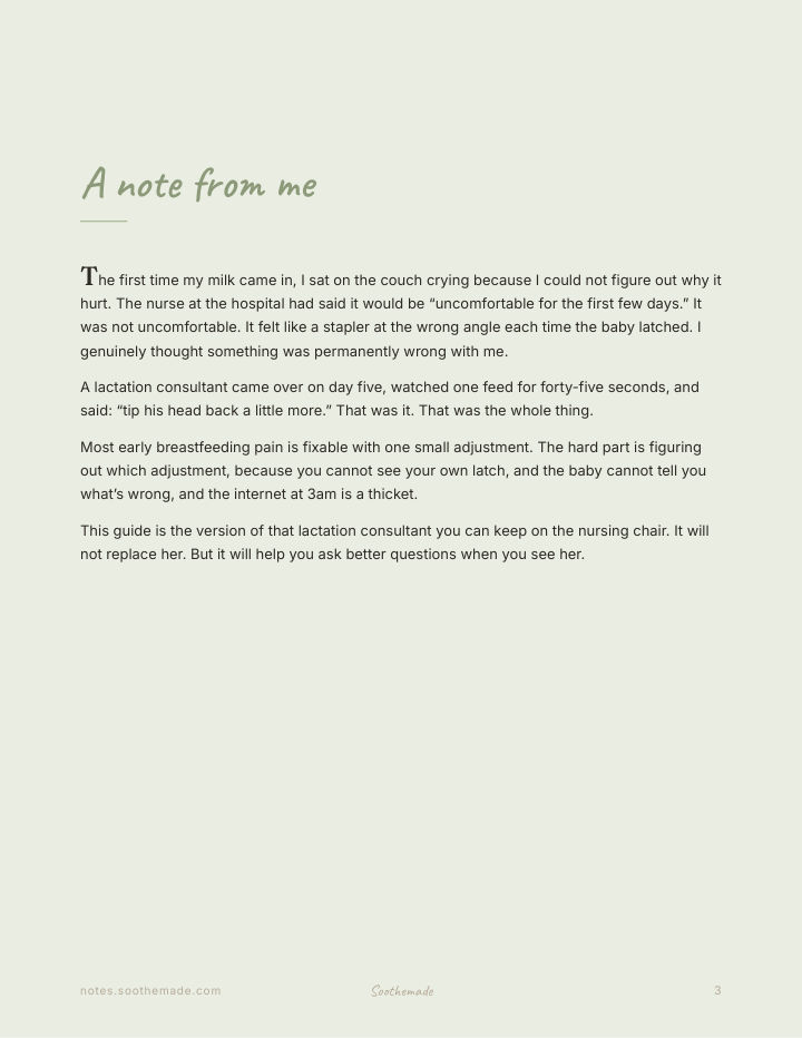 Page 3 of Breastfeeding Latch Help and Troubleshooting Guide: For the Early Latches