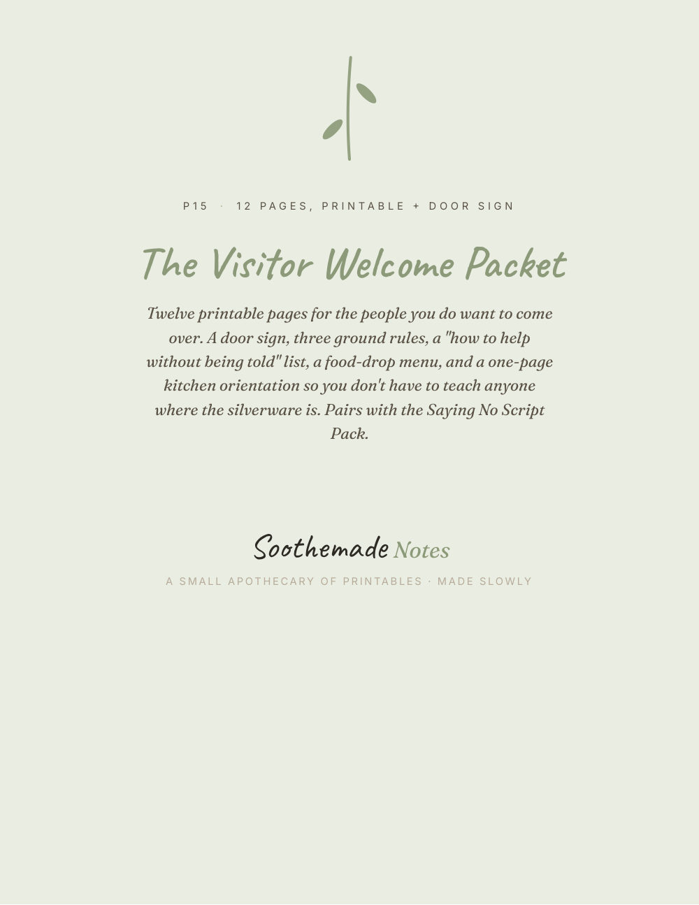 Cover page of Newborn Visitor Rules Sign and New Baby Help Checklist: The Visitor Welcome Packet