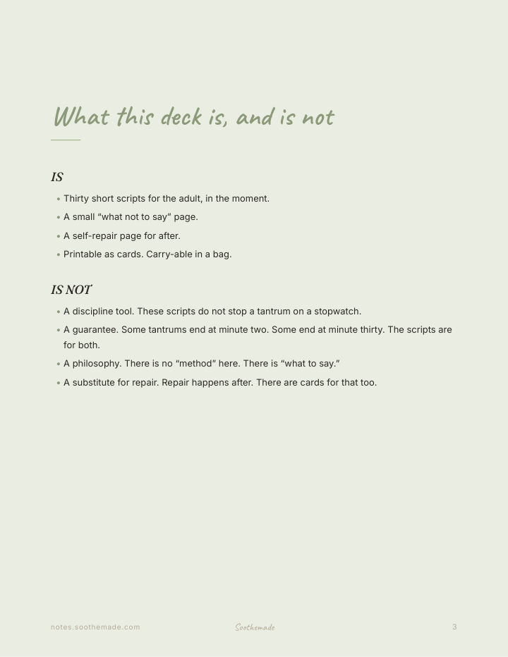 Page 3 of What to Say During a Toddler Tantrum: 30 In-the-Moment Scripts for the Kitchen Floor