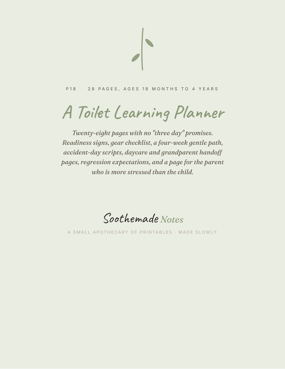 Cover page of Potty Training Planner and Tracker: For the Long Week