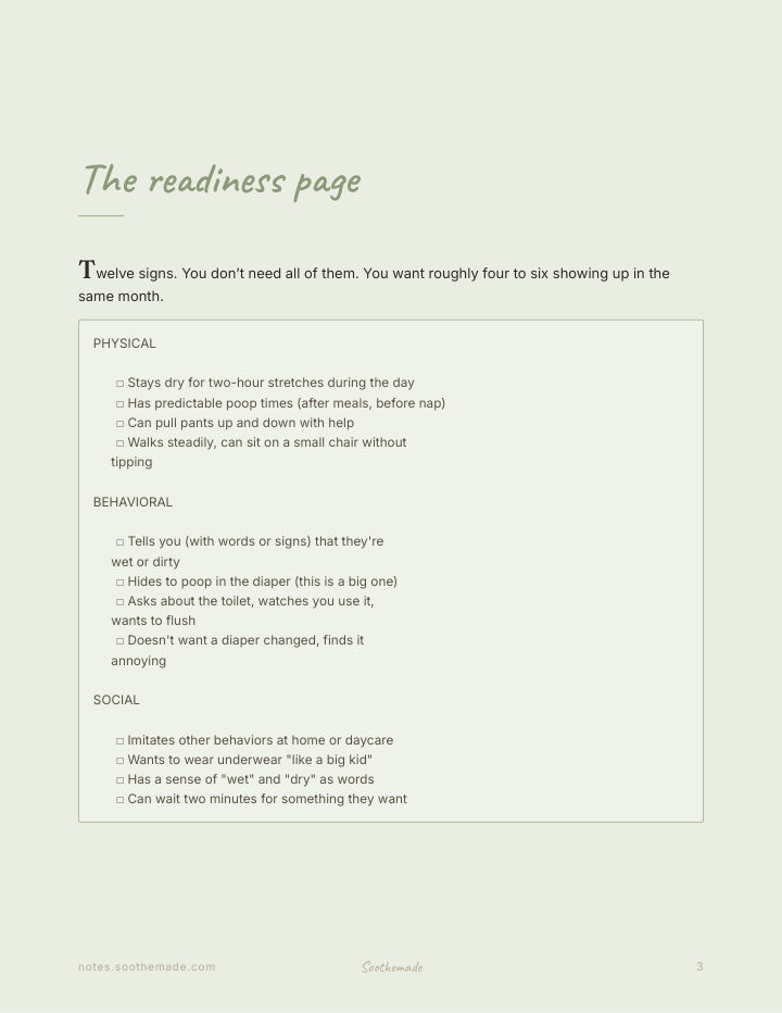 Page 3 of Potty Training Planner and Tracker: For the Long Week
