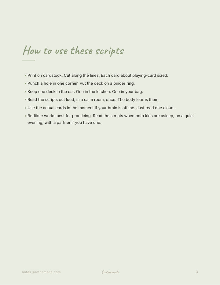Page 3 of Sibling Fighting Scripts for Parents: 40 Calm Things to Say When Your Kids Won't Stop