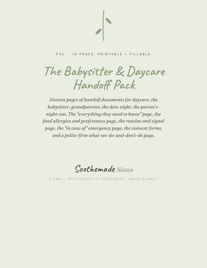 Page 1 of Babysitter Information Sheet and Daycare Forms: Everything They Need to Know