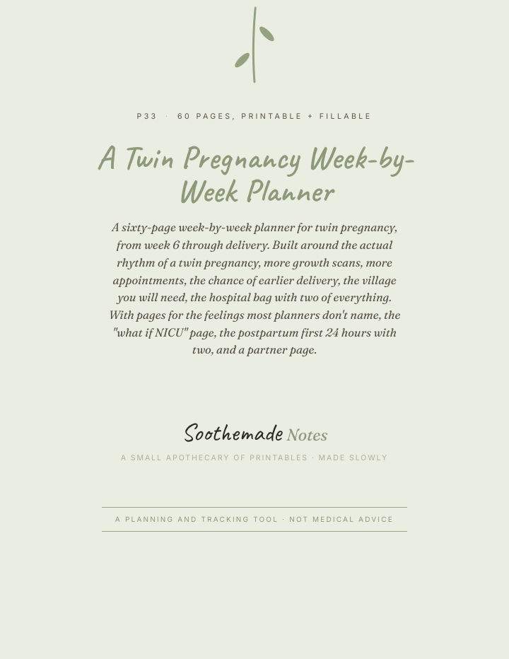 Page 1 of Twin Pregnancy Planner and Journal, Week by Week: For the pregnancy the other planners don't cover