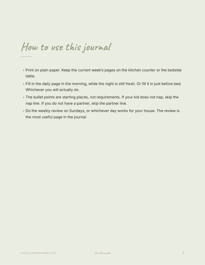 Page 3 of Baby Sleep Regression Journal: a two-week log to find the pattern before you pick a method