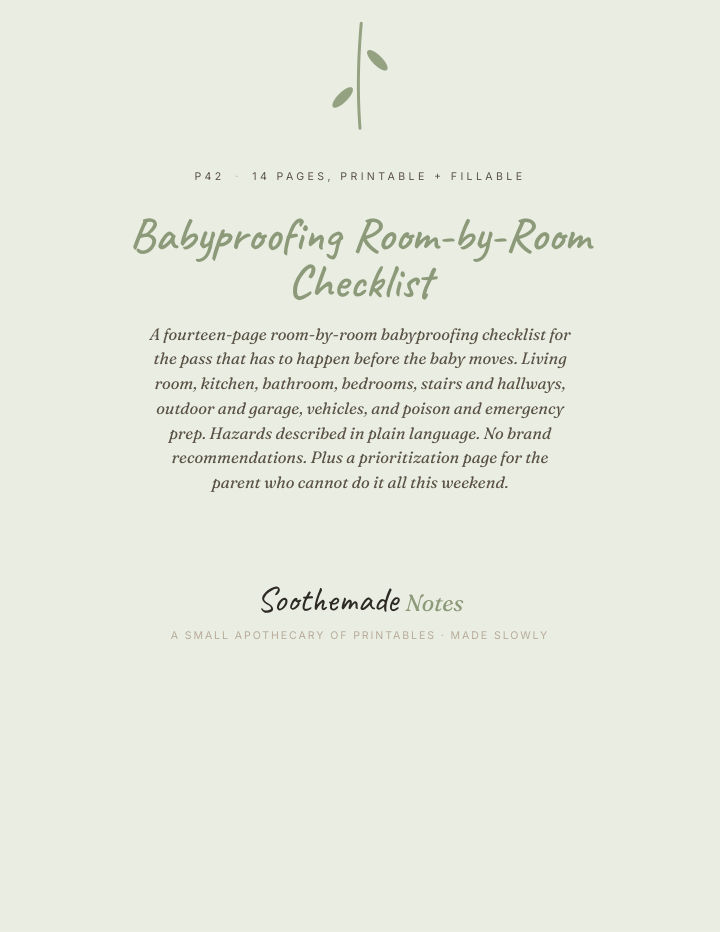 Page 1 of Baby Proofing Checklist Printable: Room by Room, in Plain Language