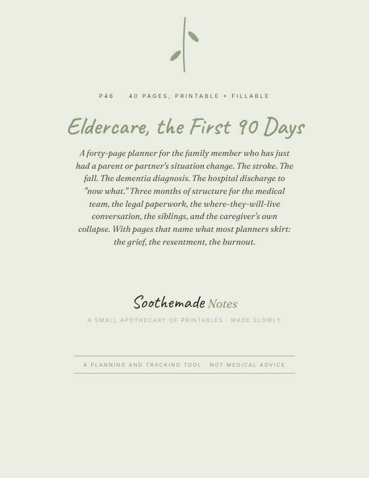 Page 1 of Caregiver Planner for Aging Parents: Eldercare, the First 90 Days
