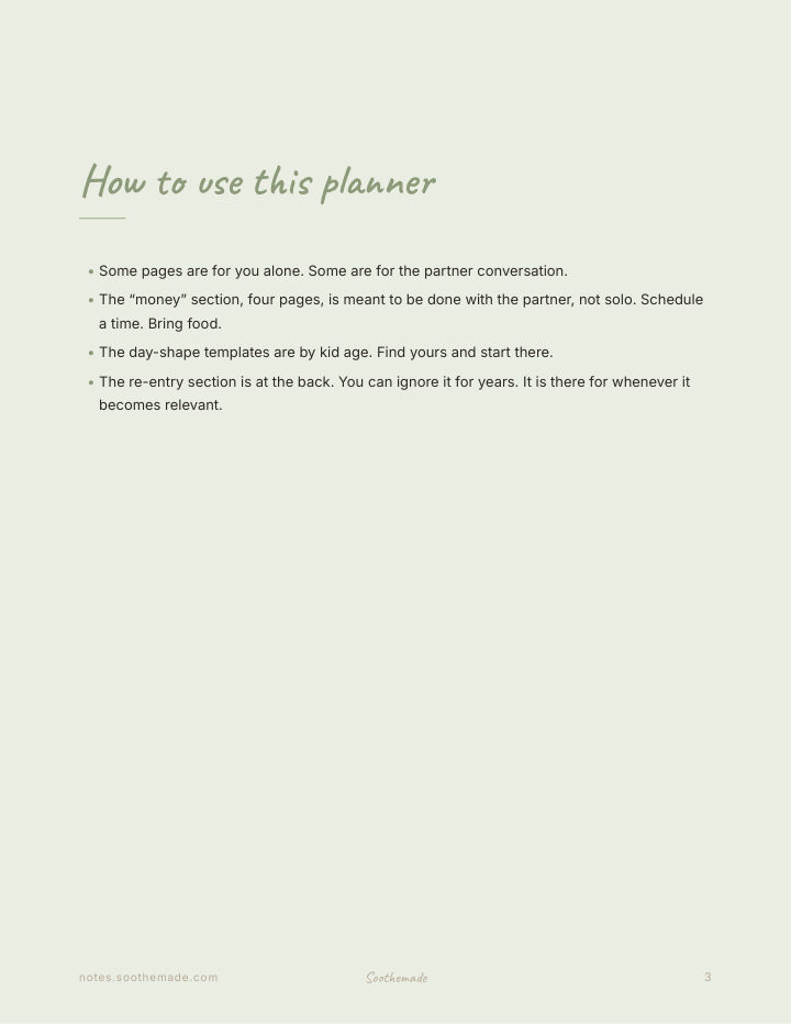 Page 3 of Stay-at-Home Parent Planner: Money, Retirement, and Identity After You Leave Work
