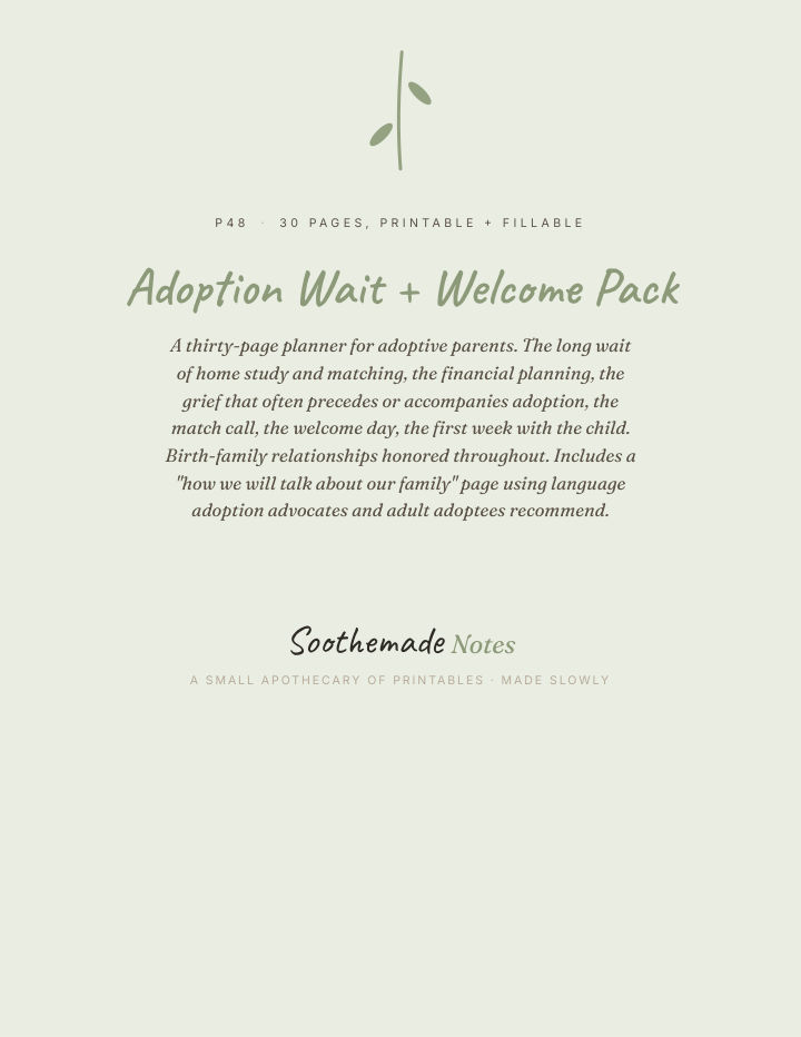 Page 1 of Adoption Planner and Home Study Organizer: For the Pregnancy That Does Not Show