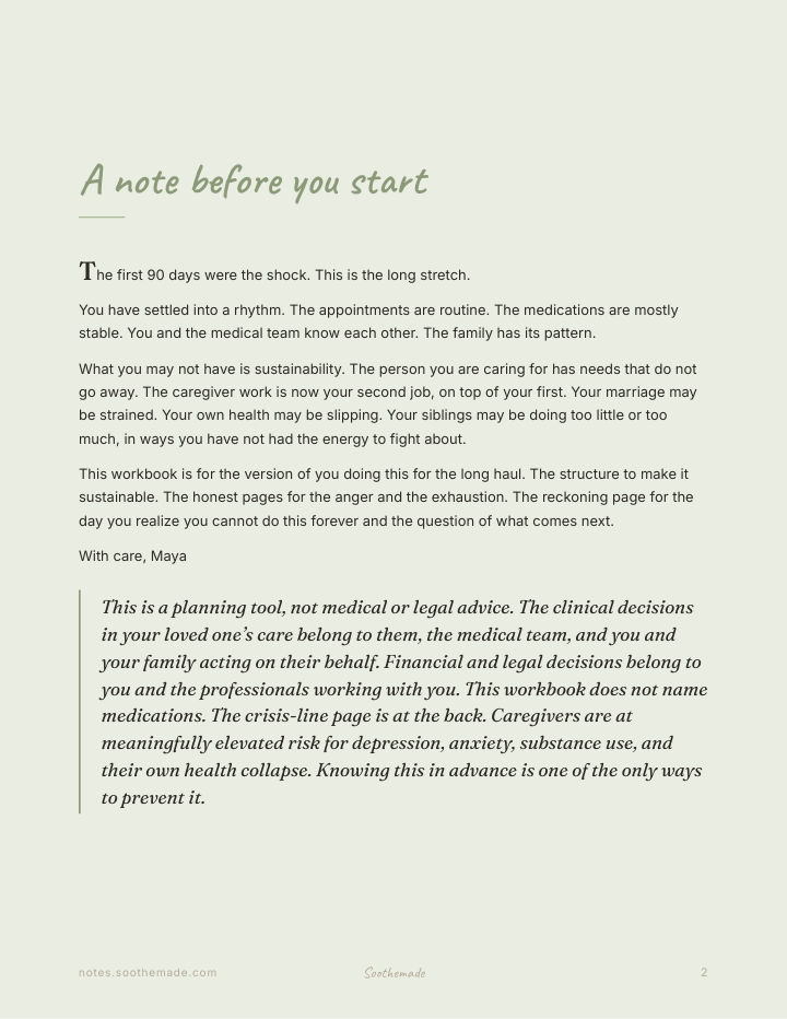 Page 2 of Caregiver Planner for Aging Parents: The Long Stretch